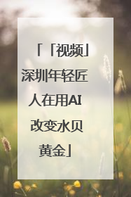 「视频」深圳年轻匠人在用AI 改变水贝黄金