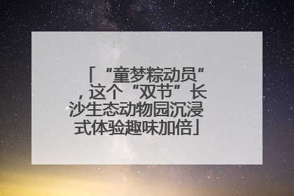 “童梦粽动员”，这个“双节”长沙生态动物园沉浸式体验趣味加倍