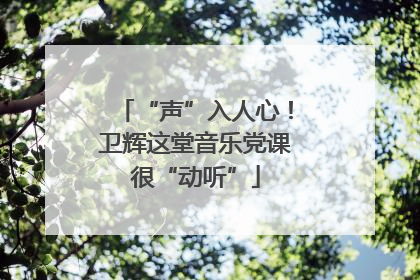 “声”入人心！卫辉这堂音乐党课很“动听”