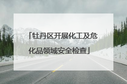 牡丹区开展化工及危化品领域安全检查