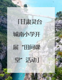 甘肃灵台城南小学开展“田间课堂”活动