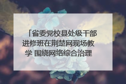 省委党校县处级干部进修班在荆楚网现场教学 围绕网络综合治理工作展开交流