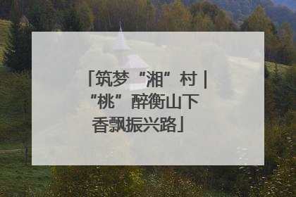筑梦“湘”村｜“桃”醉衡山下 香飘振兴路