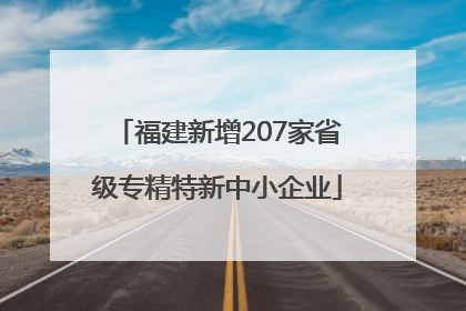 福建新增207家省级专精特新中小企业