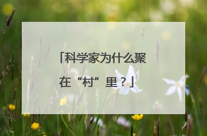 科学家为什么聚在“村”里？