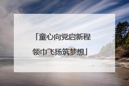 童心向党启新程 领巾飞扬筑梦想