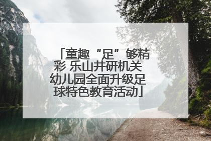 童趣“足”够精彩 乐山井研机关幼儿园全面升级足球特色教育活动