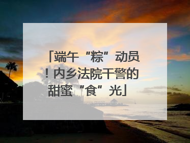端午“粽”动员！内乡法院干警的甜蜜“食”光