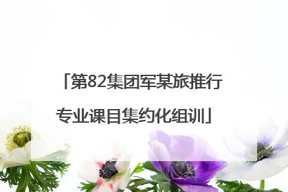 第82集团军某旅推行专业课目集约化组训