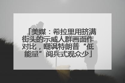 美媒：希拉里用挤满街头的示威人群画面作对比，嘲讽特朗普“低能量”阅兵式观众少
