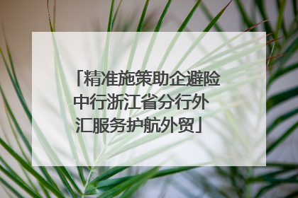 精准施策助企避险 中行浙江省分行外汇服务护航外贸