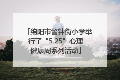 绵阳市警钟街小学举行了“5.25”心理健康周系列活动