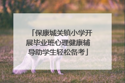 保康城关镇小学开展毕业班心理健康辅导助学生轻松备考