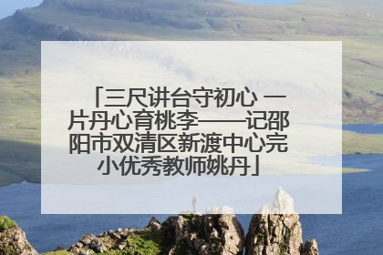 三尺讲台守初心 一片丹心育桃李——记邵阳市双清区新渡中心完小优秀教师姚丹