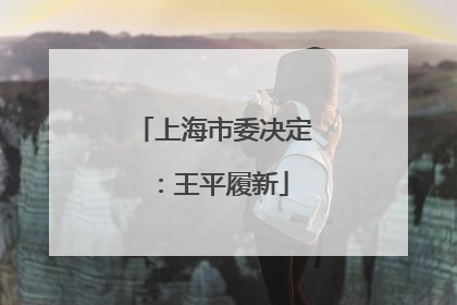 上海市委决定：王平履新