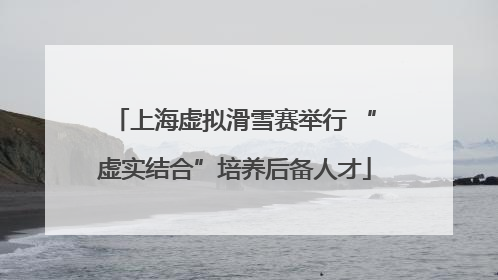 上海虚拟滑雪赛举行 “虚实结合”培养后备人才