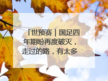 世预赛｜国足四年期盼再度破灭，走过的路，有太多的“意难平”