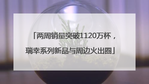 两周销量突破1120万杯，瑞幸系列新品与周边火出圈