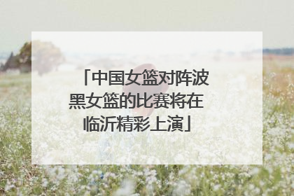 中国女篮对阵波黑女篮的比赛将在临沂精彩上演