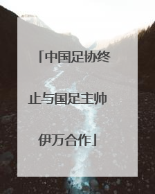 中国足协终止与国足主帅伊万合作