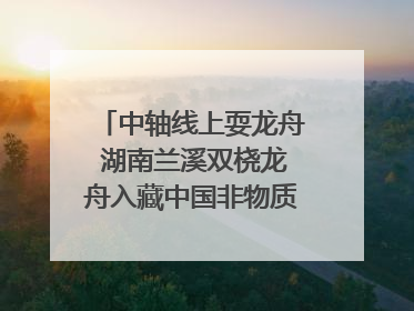 中轴线上耍龙舟 湖南兰溪双桡龙舟入藏中国非物质文化遗产馆