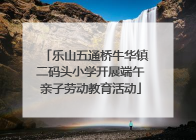 乐山五通桥牛华镇二码头小学开展端午亲子劳动教育活动