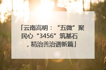 云南嵩明：“五微”聚民心“3456”筑基石，精治善治谱新篇