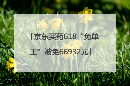 京东买药618“免单王”被免66932元