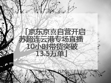 京东京喜自营开启苏超连云港专场直播 10小时带货突破13.5万单