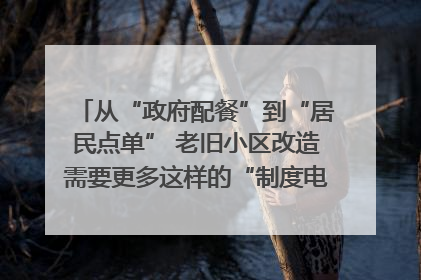 从“政府配餐”到“居民点单” 老旧小区改造需要更多这样的“制度电梯”｜封面评论