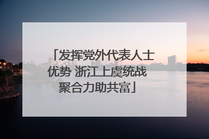 发挥党外代表人士优势 浙江上虞统战聚合力助共富
