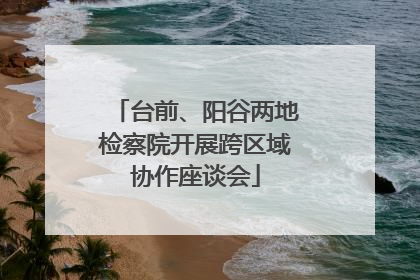 台前、阳谷两地检察院开展跨区域协作座谈会