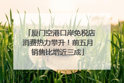 厦门空港口岸免税店消费热力攀升！前五月销售比增近三成
