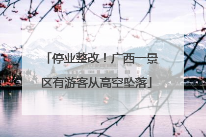 停业整改！广西一景区有游客从高空坠落