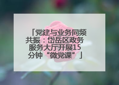党建与业务同频共振：岱岳区政务服务大厅开展15分钟“微党课”