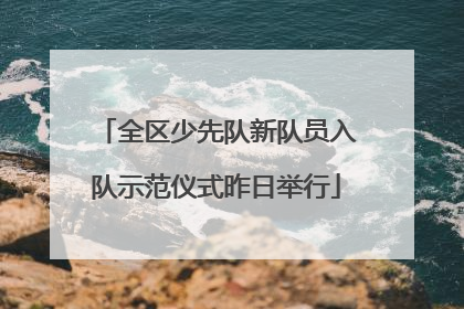 全区少先队新队员入队示范仪式昨日举行