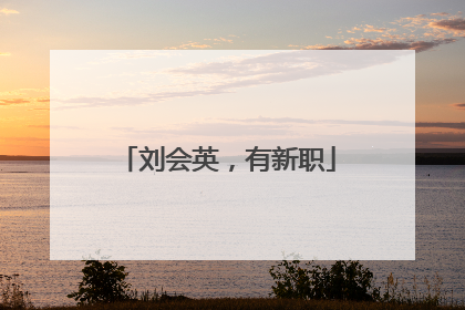 刘会英，有新职