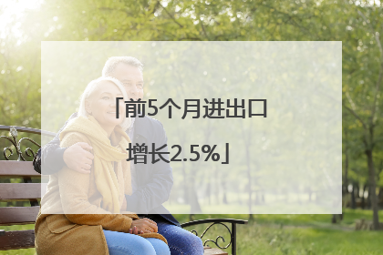 前5个月进出口增长2.5%