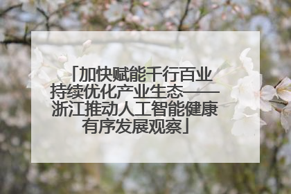 加快赋能千行百业 持续优化产业生态——浙江推动人工智能健康有序发展观察