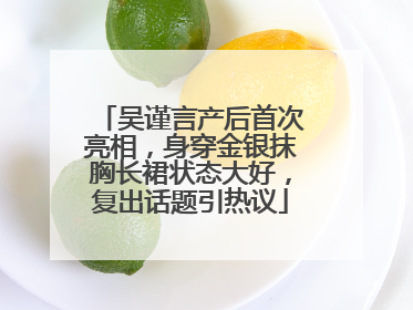 吴谨言产后首次亮相，身穿金银抹胸长裙状态大好，复出话题引热议