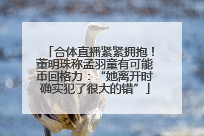 合体直播紧紧拥抱！董明珠称孟羽童有可能重回格力：“她离开时确实犯了很大的错”