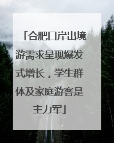 合肥口岸出境游需求呈现爆发式增长，学生群体及家庭游客是主力军