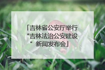 吉林省公安厅举行“吉林法治公安建设”新闻发布会