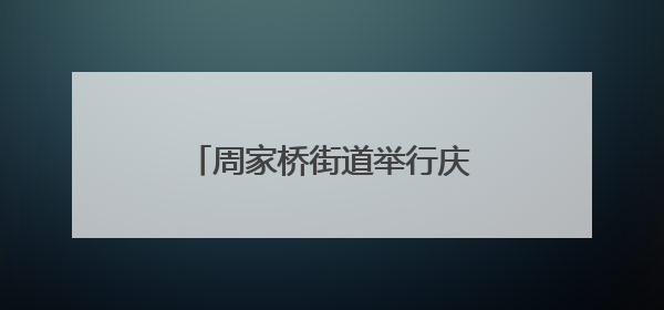 周家桥街道举行庆祝中国共产党成立104周年主题活动