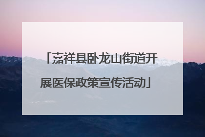 嘉祥县卧龙山街道开展医保政策宣传活动