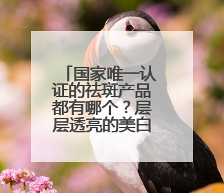 国家唯一认证的祛斑产品都有哪个？层层透亮的美白护肤品