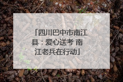 四川巴中市南江县：爱心送考 南江老兵在行动