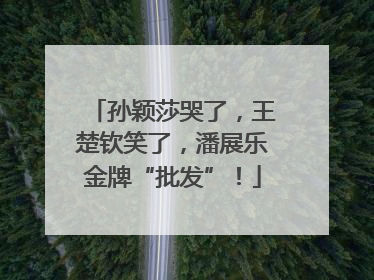 孙颖莎哭了，王楚钦笑了，潘展乐金牌“批发”！