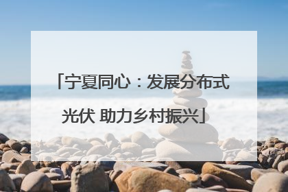 宁夏同心：发展分布式光伏 助力乡村振兴