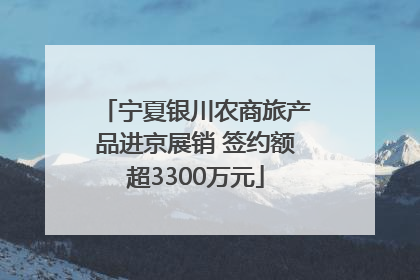 宁夏银川农商旅产品进京展销 签约额超3300万元